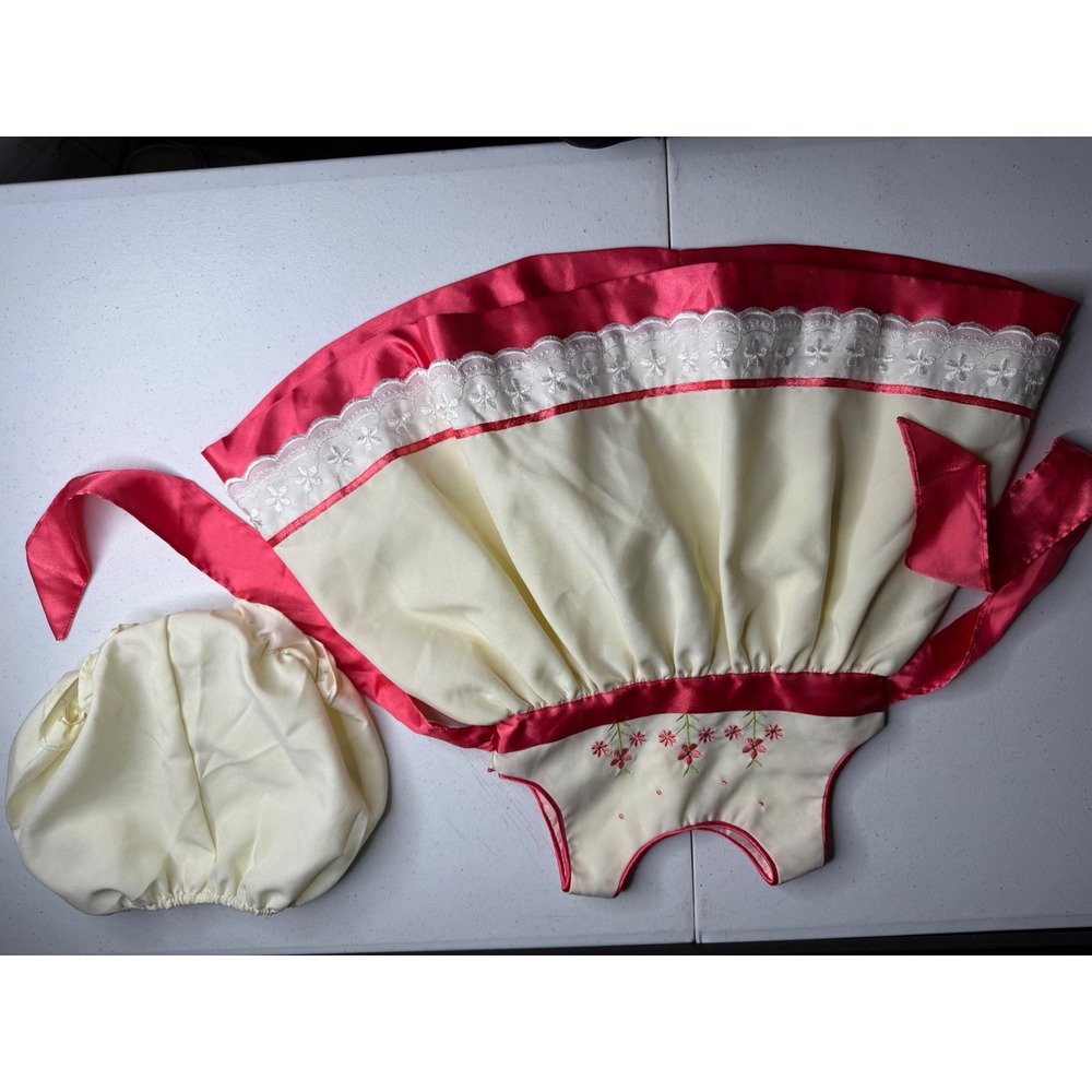 Novedades Marlene Baby Girl Dress Set 18M Pink White Floral Lace with underpants